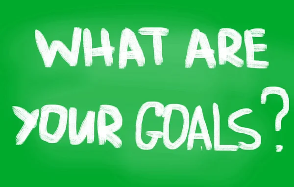 What are your goals? — Stock Photo, Image