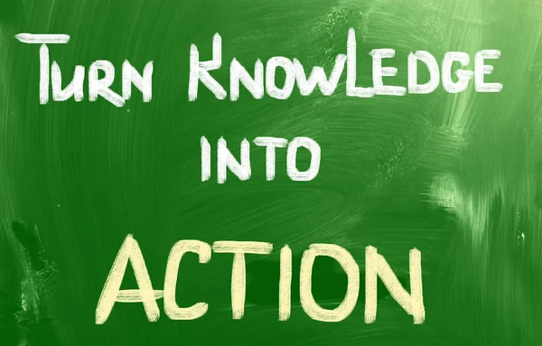 Turn Knowledge Into Action Concept — Stock Photo, Image