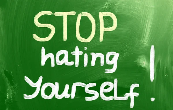 Stop Hating Yourself Concept — Stock Photo, Image