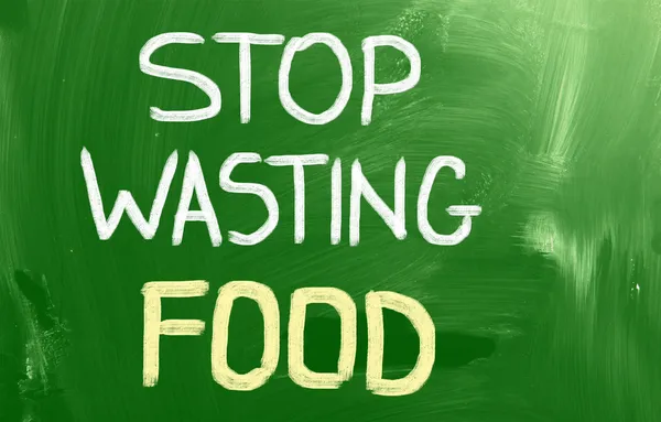 Schluss mit der Verschwendung von Lebensmitteln — Stockfoto