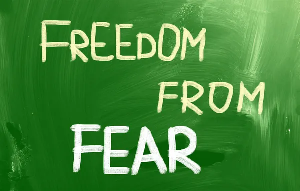 Концепция свободы от страха — стоковое фото