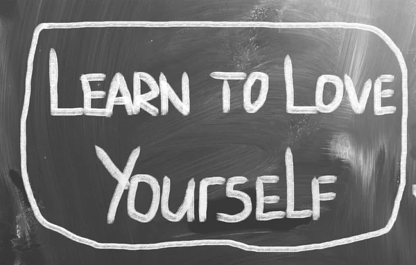 Lär dig att älska dig själv koncept — Stockfoto