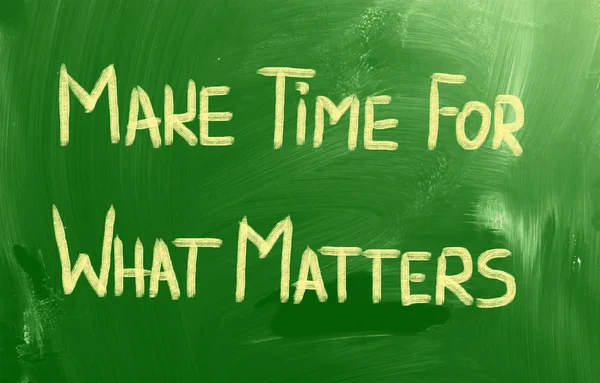 Make time for what Matters Concept — стоковое фото