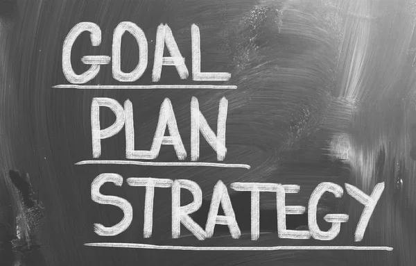 Plan doel strategie concept — Stockfoto