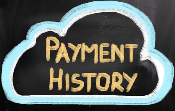 Koncepcja historii płatności — Zdjęcie stockowe