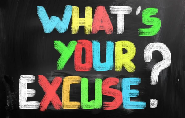 ¿Cuál es tu concepto de excusa? — Foto de Stock