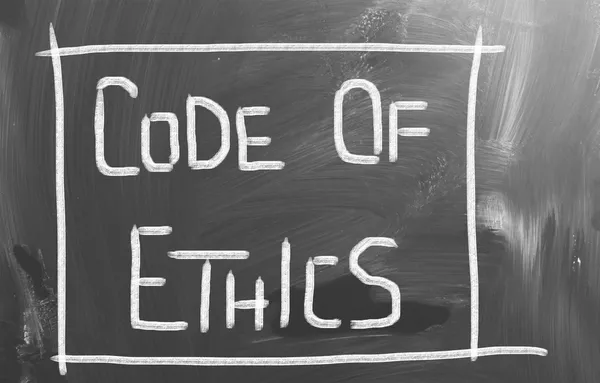 Kod koncepcji etyki — Zdjęcie stockowe
