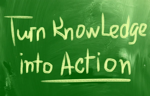 Transformar conhecimento em conceito de ação — Fotografia de Stock