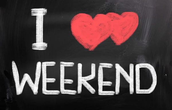 I Love Weekend Concept — Stock Photo, Image