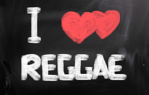 Eu amo o conceito de Reggae — Fotografia de Stock