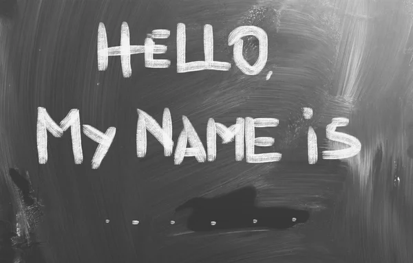 Γεια σας το όνομά μου είναι έννοια — Φωτογραφία Αρχείου