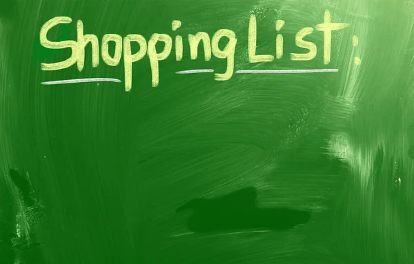 Concepto de lista de compras — Foto de Stock