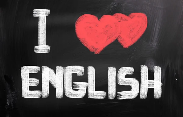 Eu amo o conceito inglês — Fotografia de Stock