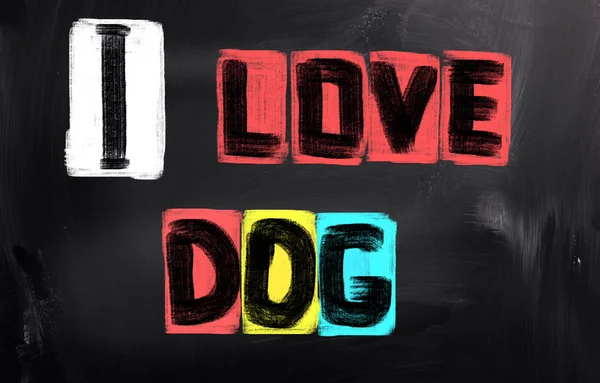 I Love Dog Concept — Stock Photo, Image