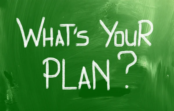 What's Your Plan Concept — Stock Photo, Image