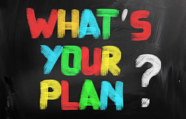 What's Your Plan Concept — Stock Photo, Image