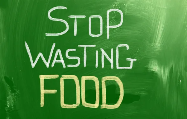 Schluss mit der Verschwendung von Lebensmitteln — Stockfoto
