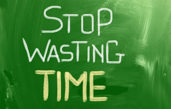 Smettila di perdere tempo concetto — Foto Stock