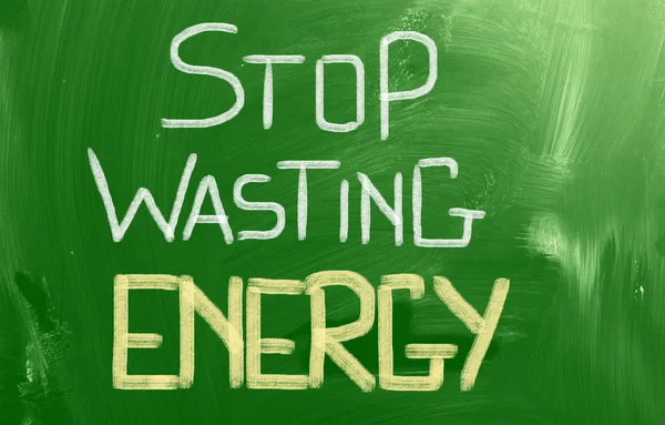Stop verspilling van energieconcept — Stockfoto