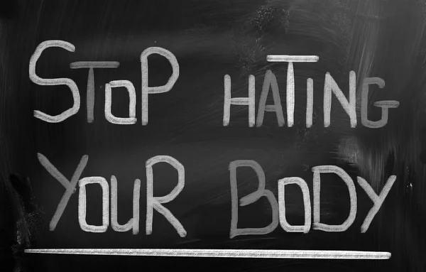 Sluta hata din kropp-konceptet — Stockfoto