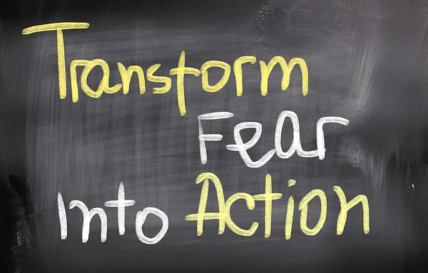 Transform Fear Into Action Concept — Stock Photo, Image