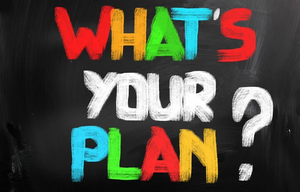 ¿Cuál es tu concepto de plan? — Foto de Stock