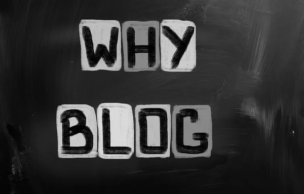 Por qué Blog Concept — Foto de Stock