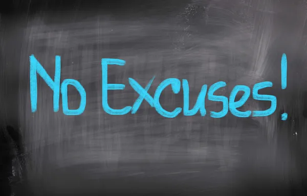 Geen excuses concept — Stockfoto