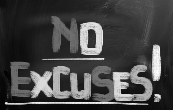 Ningún concepto de excusas — Foto de Stock