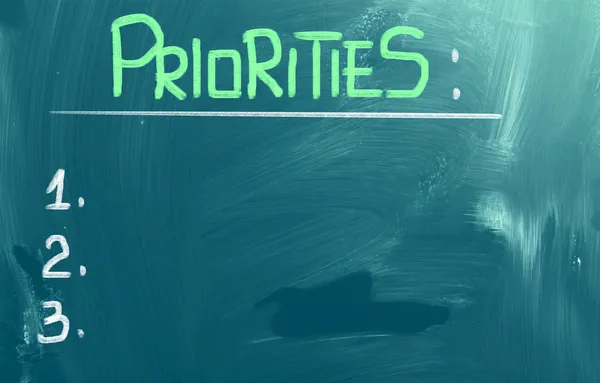 Conceito de prioridades — Fotografia de Stock