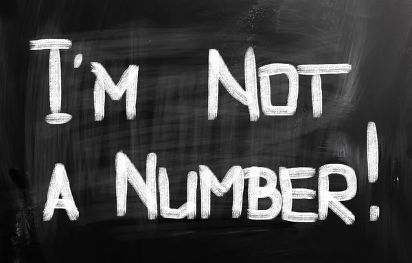 I Am Not A Number Concept — Stock Photo, Image