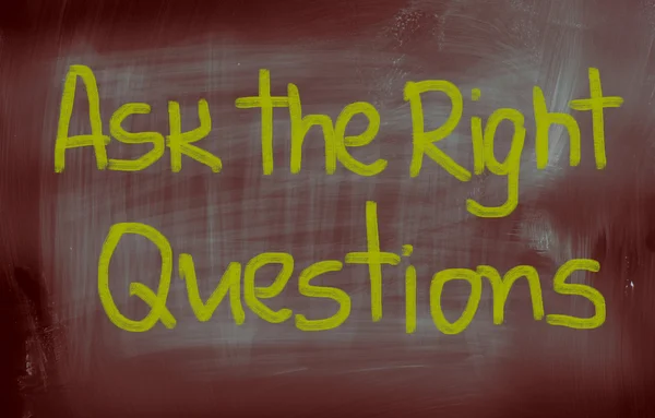 Het concept van de juiste vragen te vragen — Stockfoto