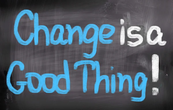 Αλλαγή είναι ένα καλό πράγμα έννοια — Φωτογραφία Αρχείου