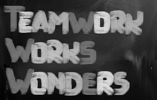 Trabajo en equipo funciona Wonders Concept — Foto de Stock