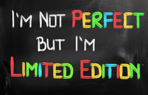 Δεν είμαι τέλειος, αλλά είμαι έννοια περιορισμένη έκδοση — Φωτογραφία Αρχείου