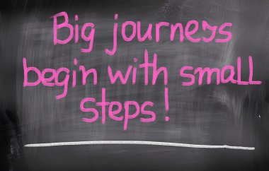 Big Journeys Begin With Small Steps Concept clipart