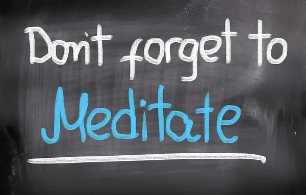 Kavram Meditasyon yapmayı unutmayın — Stok fotoğraf