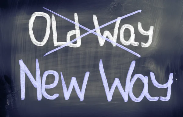 Old Way New Way Concept — Stock Photo, Image