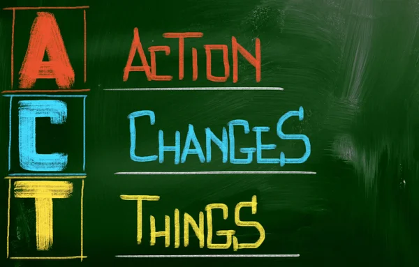 Action Changes Things Concept — Stock Photo, Image