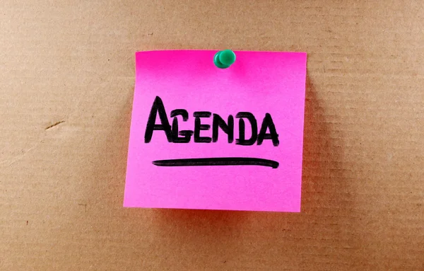 Agenda koncept — Stockfoto