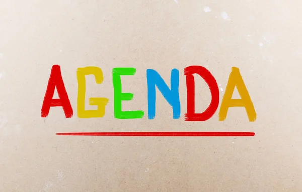 Agenda Concept — Stock Photo, Image