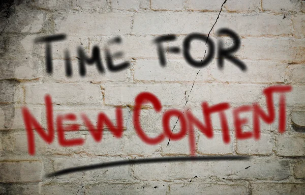 Time For New Content Concept Stock Image