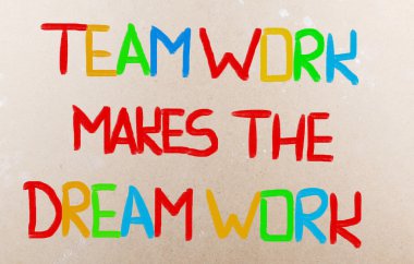 Teamwork Makes The Dream Work Concept clipart