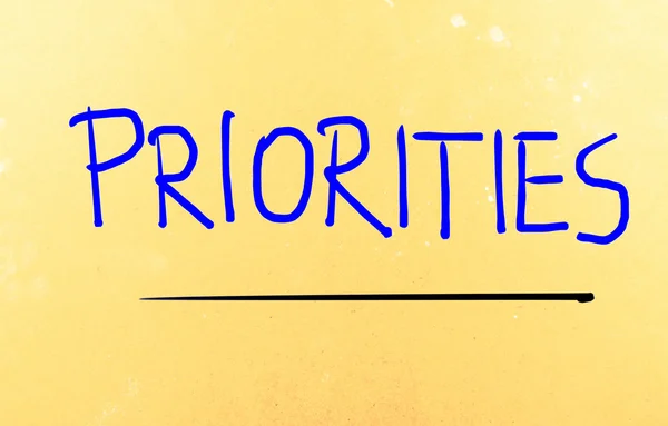 Conceito de prioridades — Fotografia de Stock