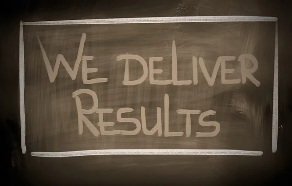 We Deliver Results Concept — Stock Photo, Image