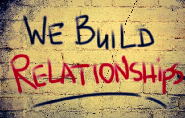 We Build Relationships Concept — Stock Photo, Image