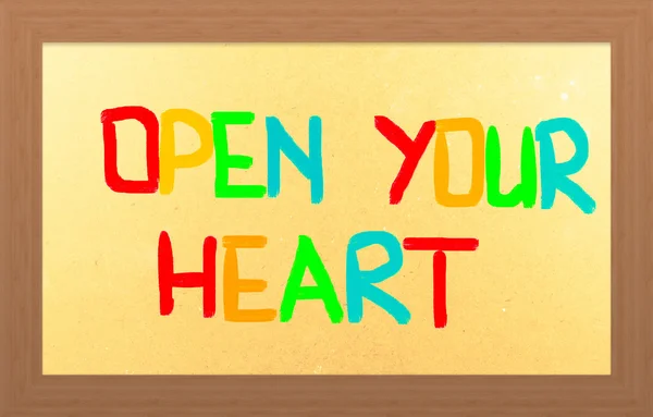 Abra seu conceito de coração — Fotografia de Stock
