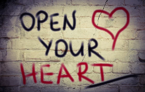 Open Your Heart Concept — Stock Photo, Image