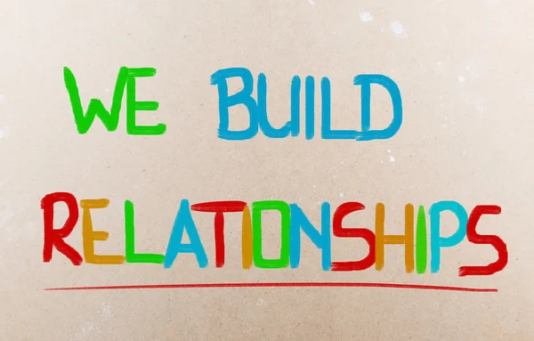 Kami membangun hubungan-hubungan Konsep — Stok Foto