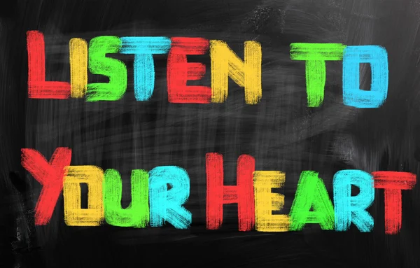 Dengarkan Konsep Hati Anda — Stok Foto